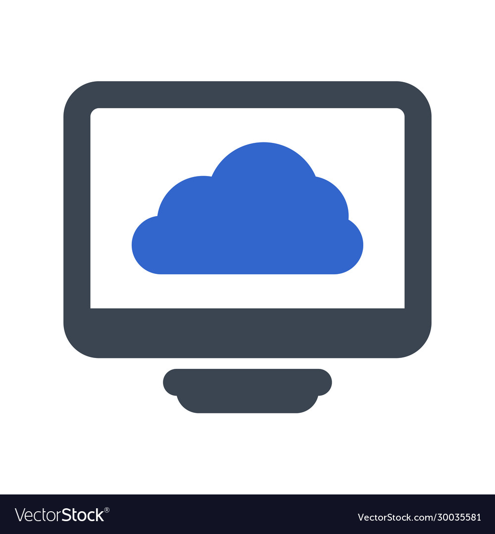 Cloud computing icon Royalty Free Vector Image