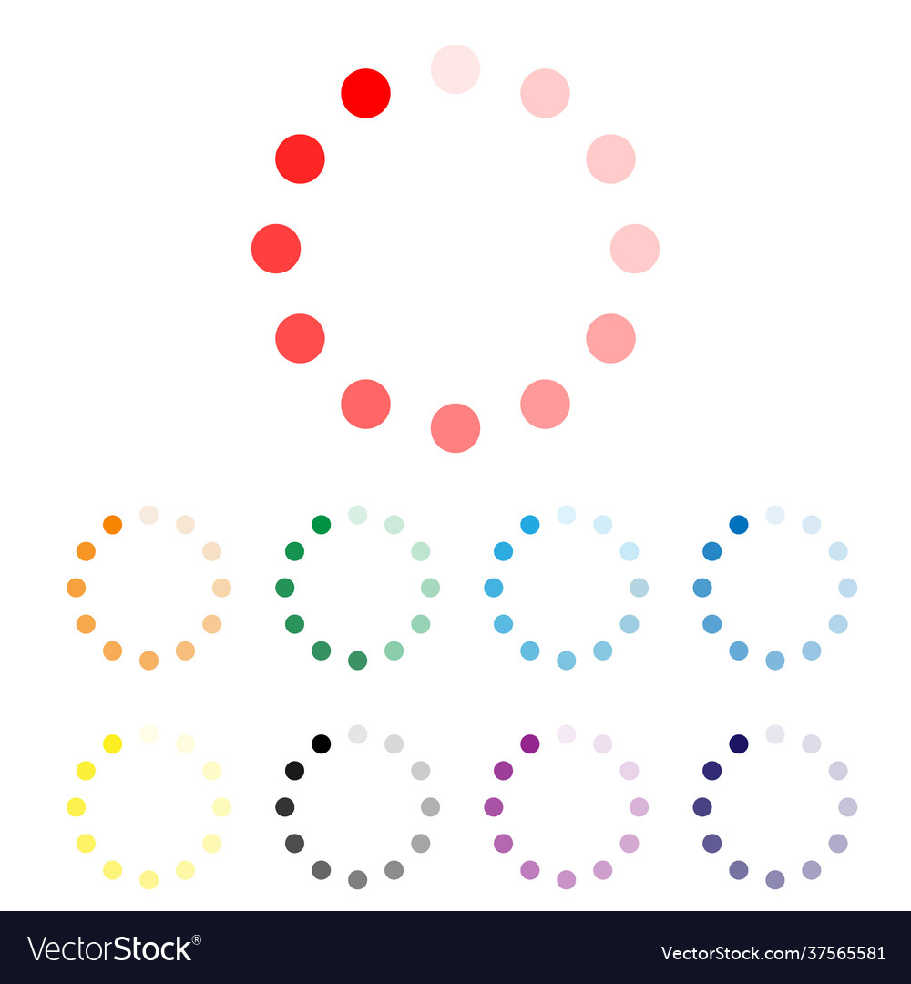 Collection modern preloaders progress loading vector image Collection modern preloaders progress loading