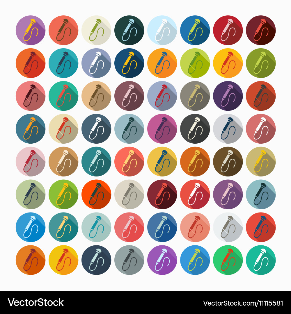 Flat design microphone Royalty Free Vector Image