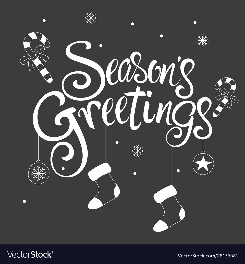 Handwritten text seasons greetings