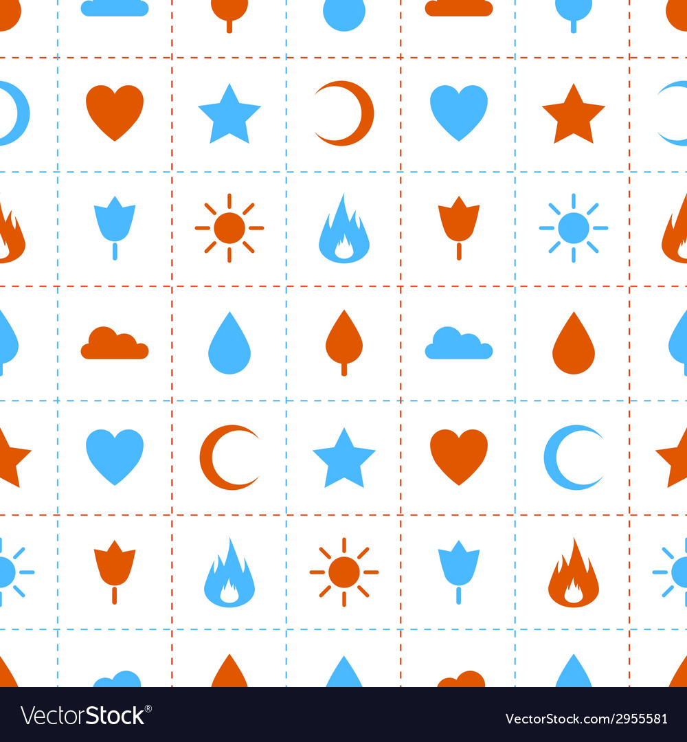 Random abstract icons seamless pattern