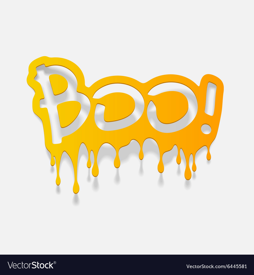Realistic design element boo
