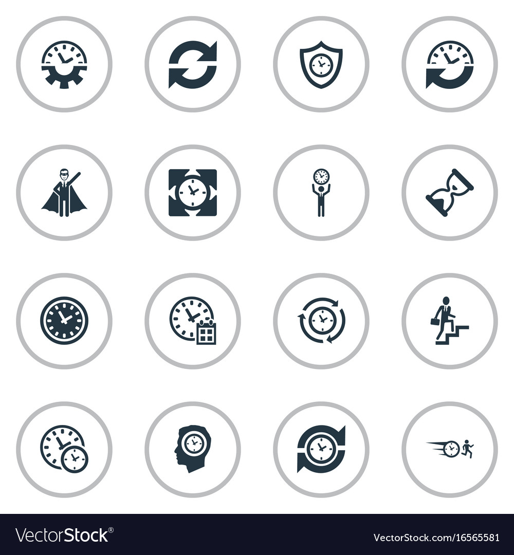 Set of simple management icons