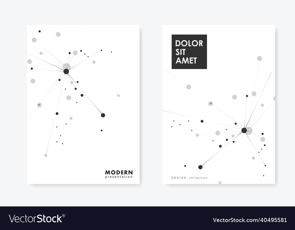 Set templates for presentation slides vector image Set templates for presentation slides