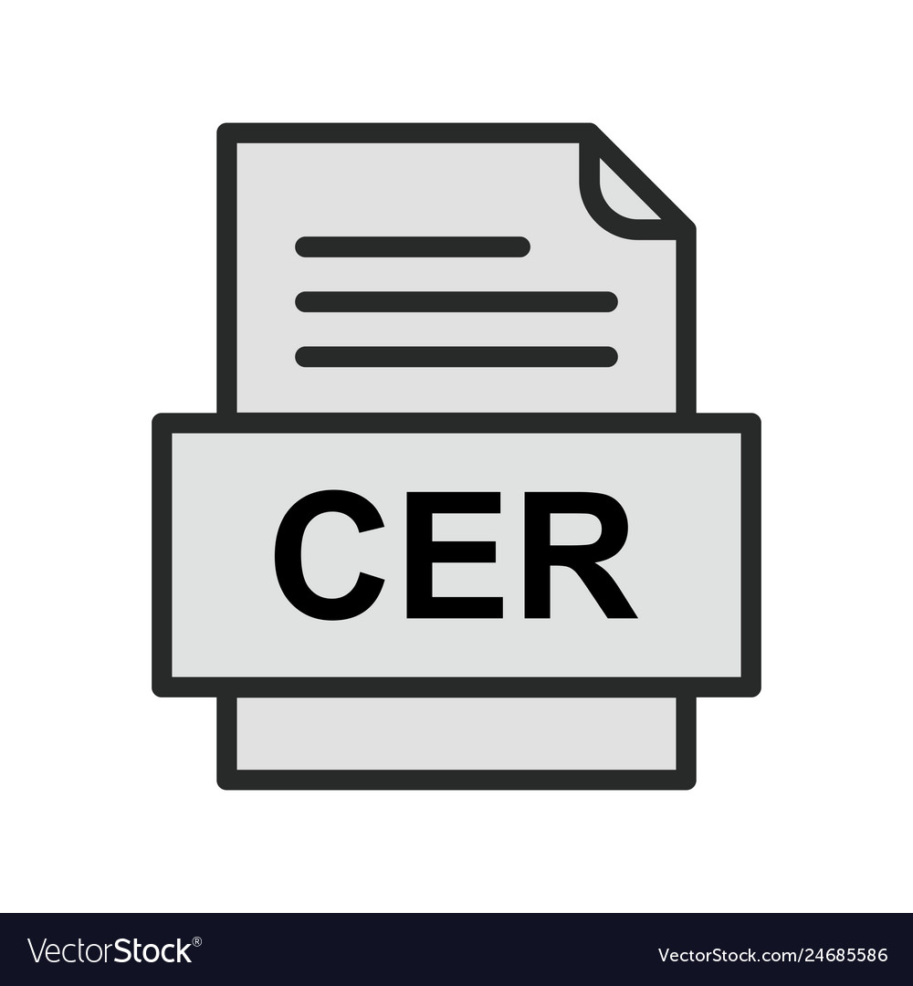 Cer file document icon