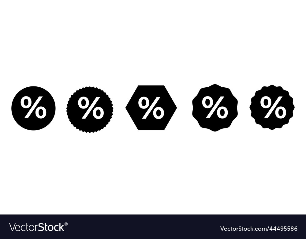 Discount label icon percentage