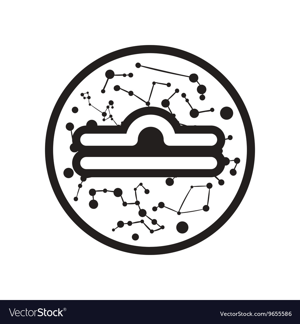 Flat icon in black and white style zodiac sign