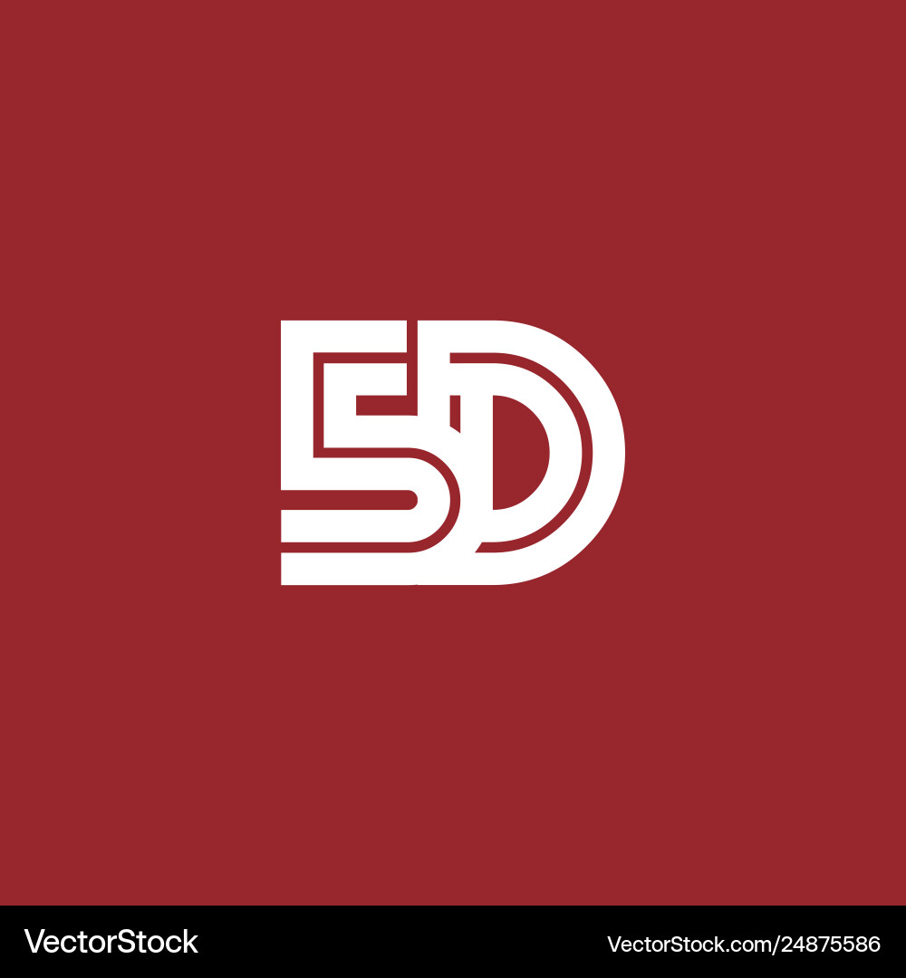 Initial letter linked design logo template Vector Image