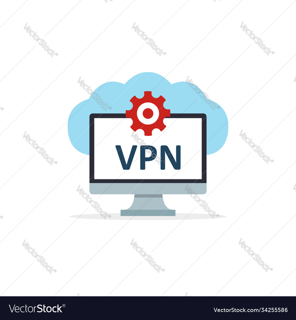 Internet security vpn on computer screen