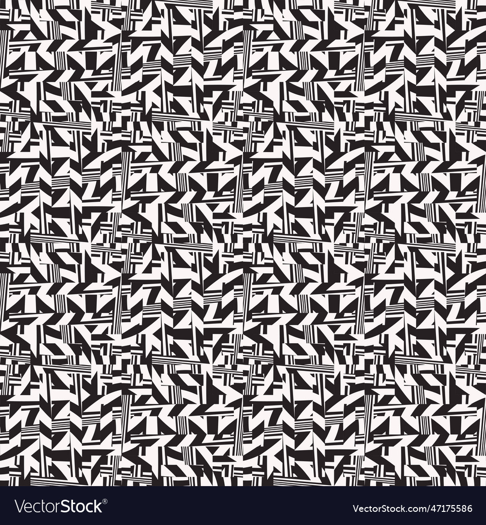 Monochrome glitch effect textured mosaic pattern