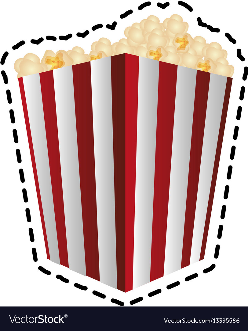 Popcorn bucket icon image Royalty Free Vector Image