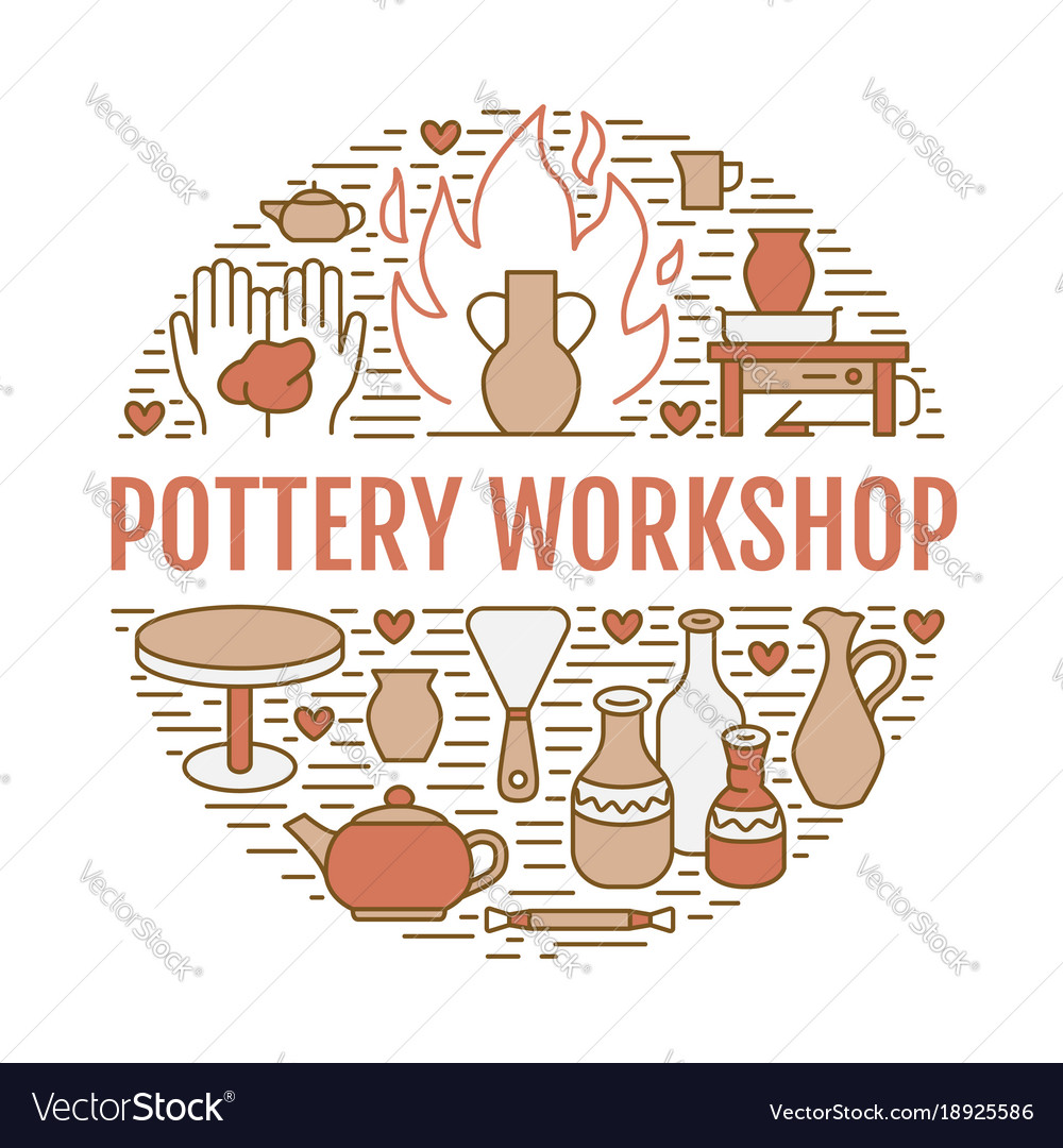 Pottery workshop ceramics classes banner