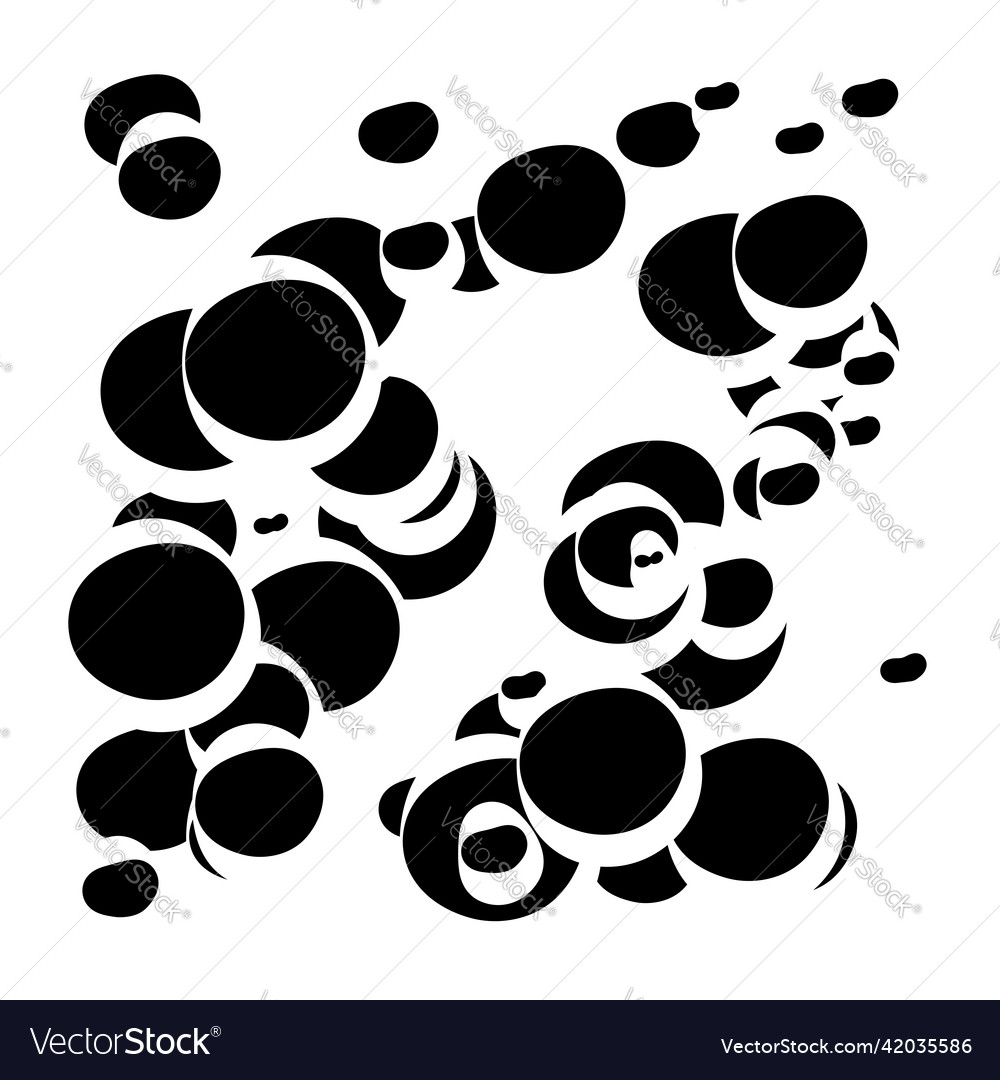 Random chaotic overlapping circles composition