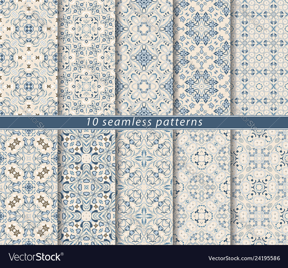 Seamless pattern in persian style vector image Seamless pattern in persian style