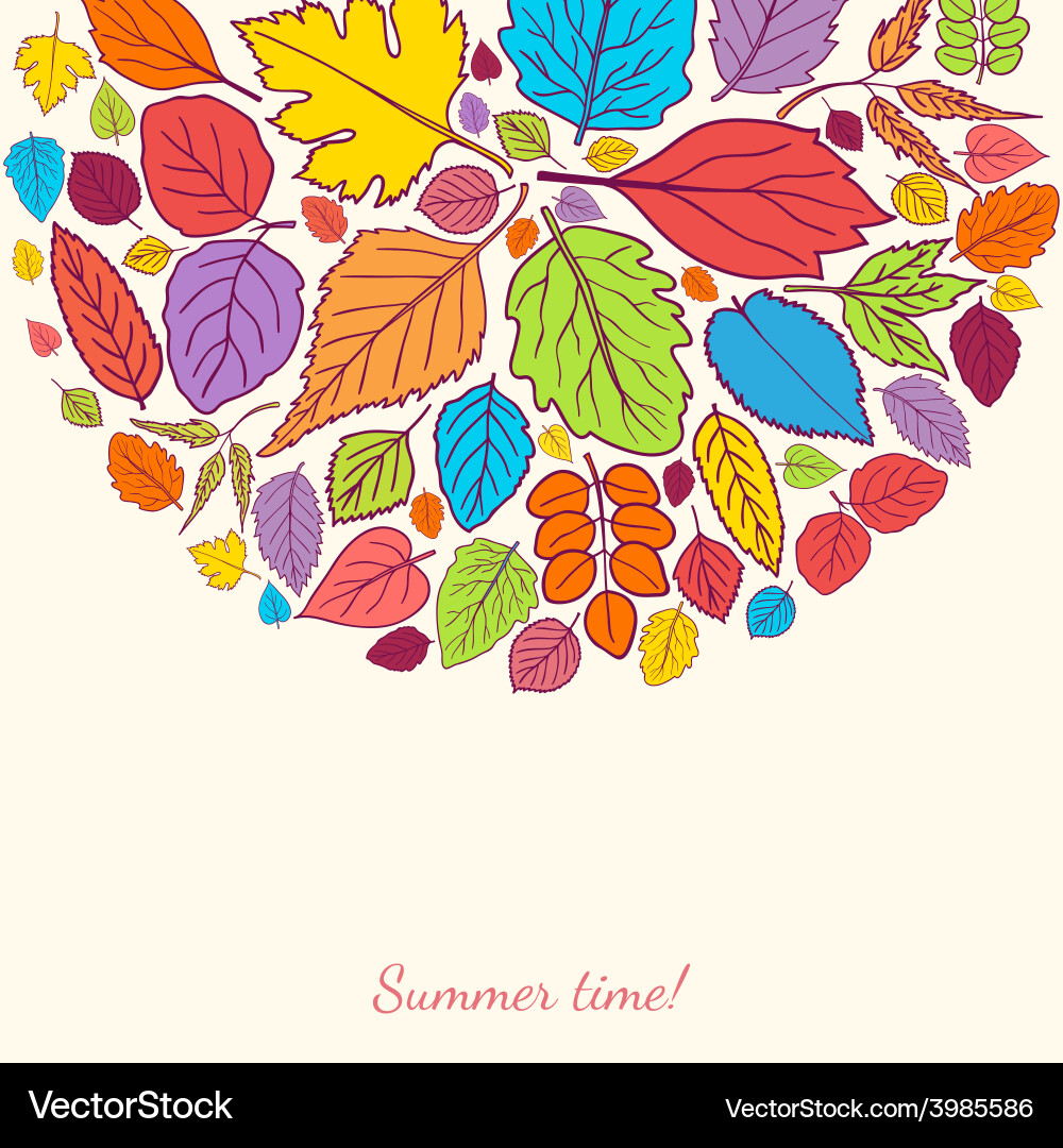 Spring background with leaves Royalty Free Vector Image