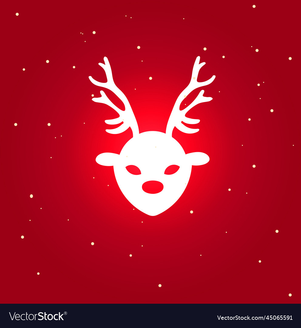 Christmas deer icon isolated symbol