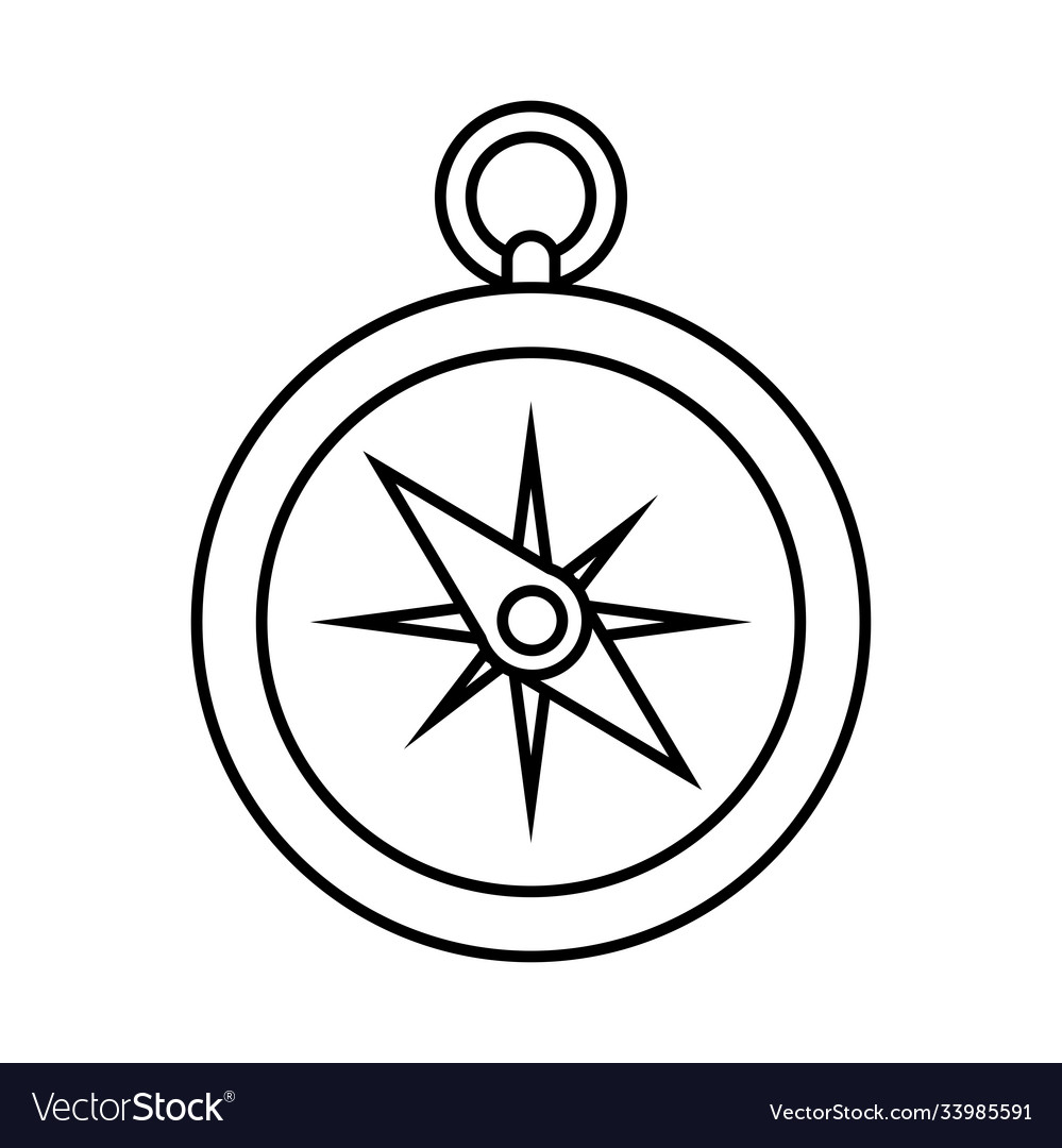 Compass guide route isolated icon Royalty Free Vector Image