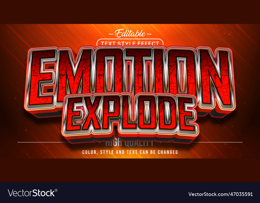 Editable text style effect - emotion explode