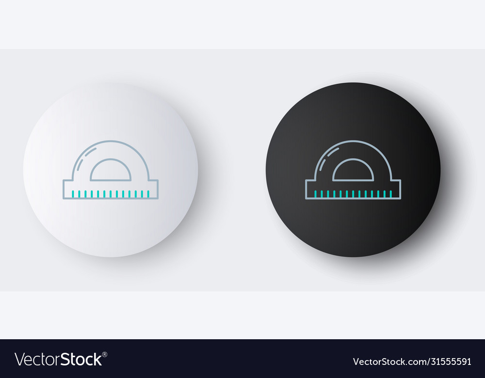 Line protractor grid for measuring degrees icon vector image Line protractor grid for measuring degrees icon