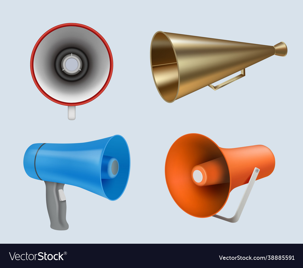 Megaphone marketing loud speaker communication Vector Image