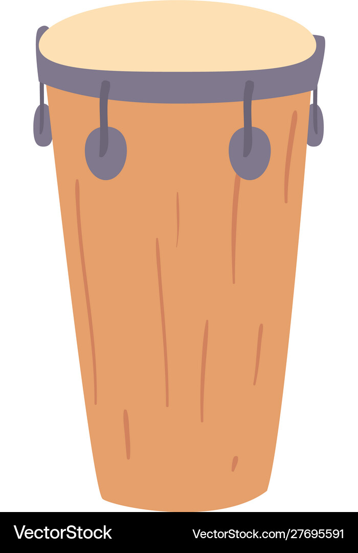 Musical instrument congas on white background Vector Image