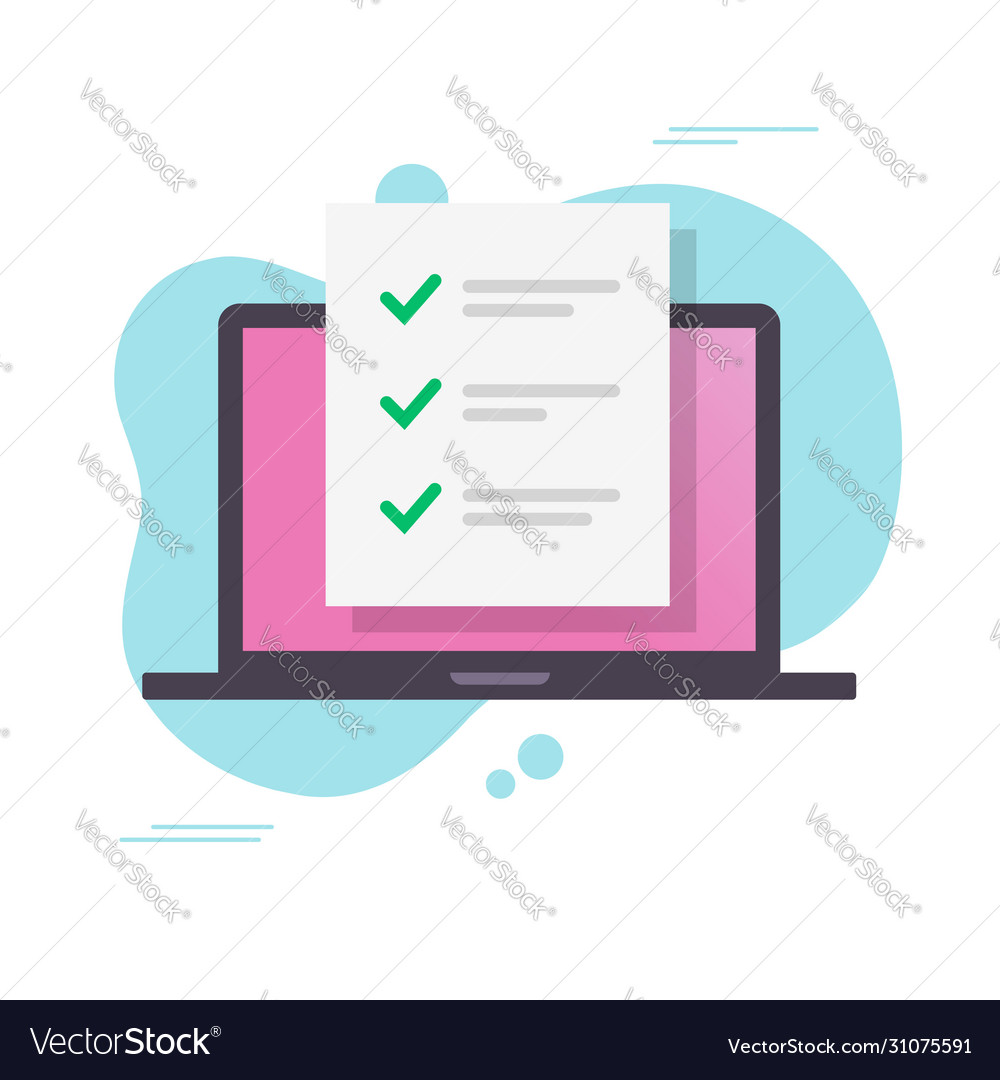 Online form with to do checklist document