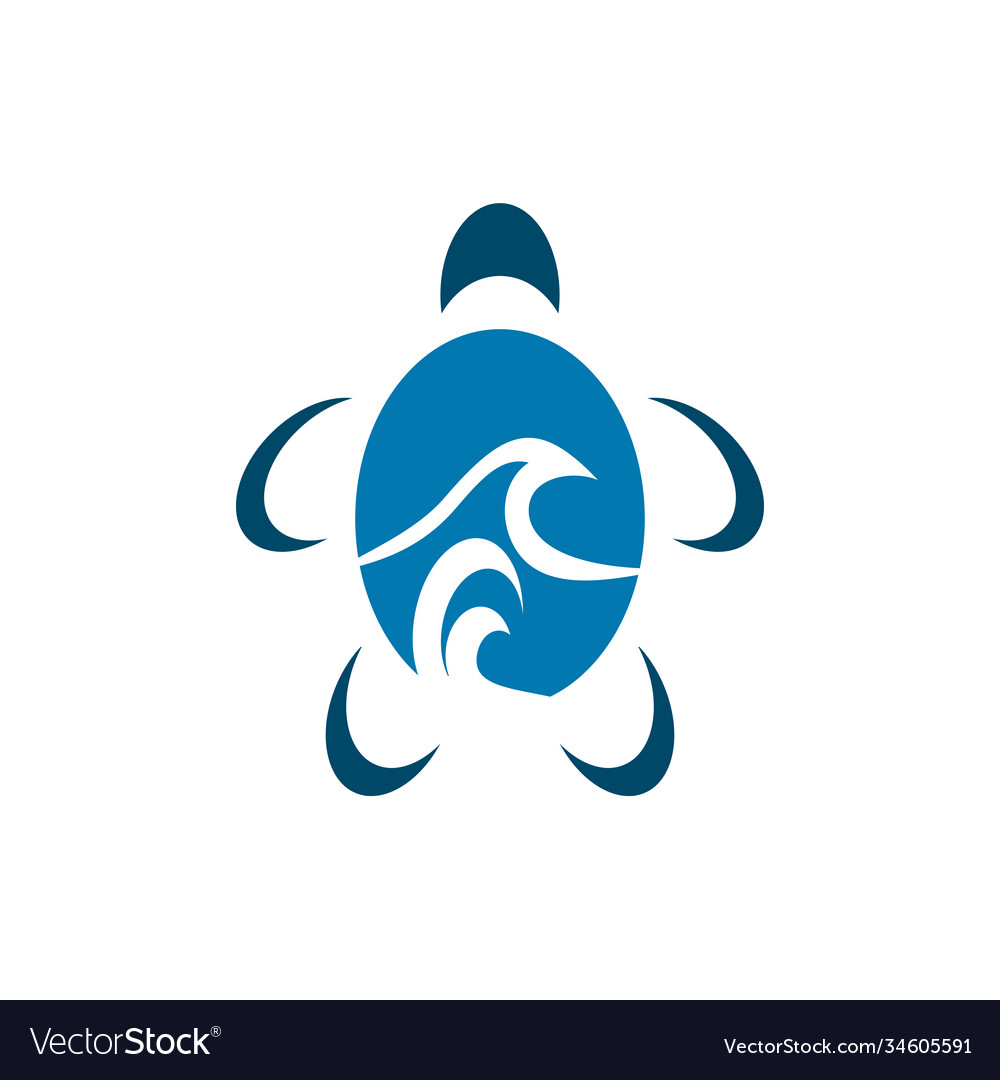 Turtle animal logo design template Royalty Free Vector Image