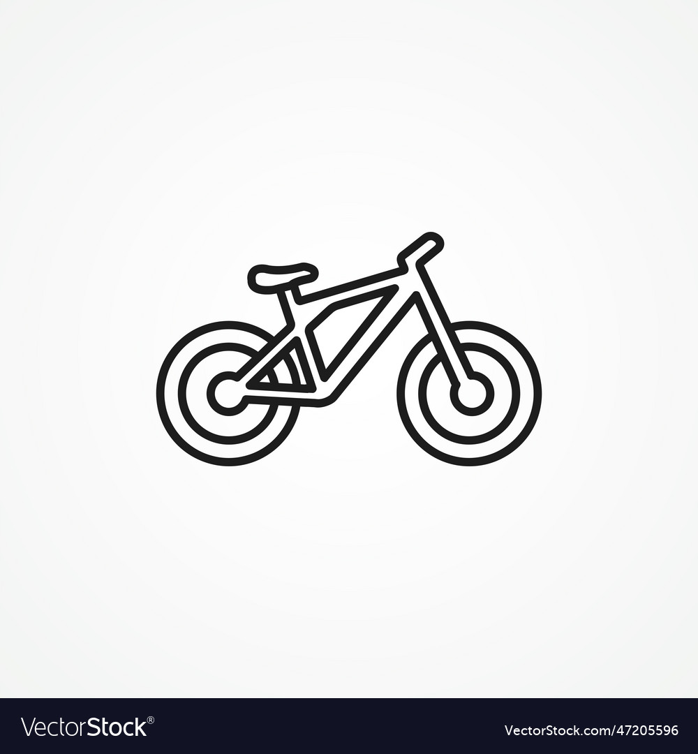 Bicycle line icon web linear