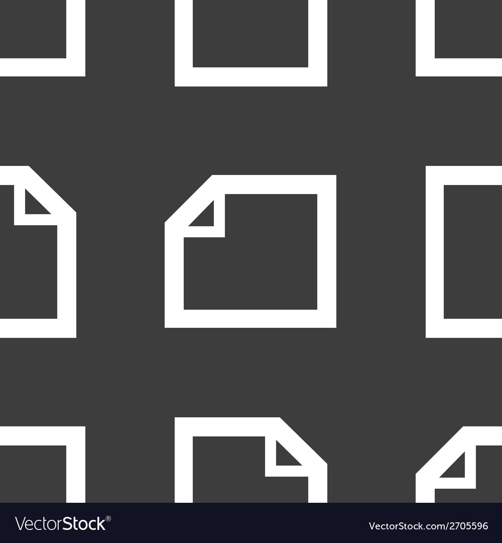 Blank paper web icon flat design seamless pattern