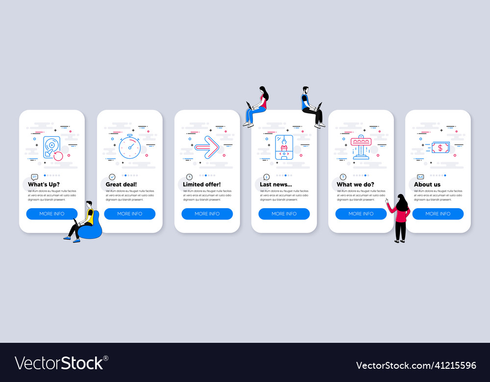Business icons set included icon as timer next vector image Business icons set included icon as timer next