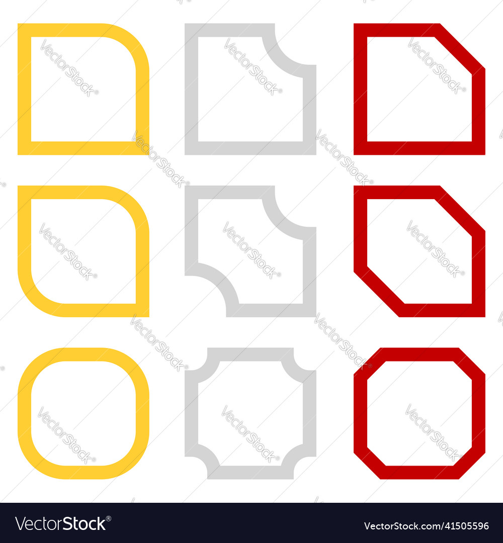 Button banner and plaque design element shapes