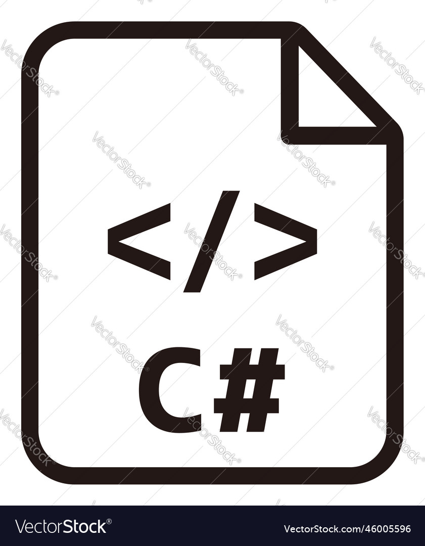 C icon major programming language vector image C icon major programming language