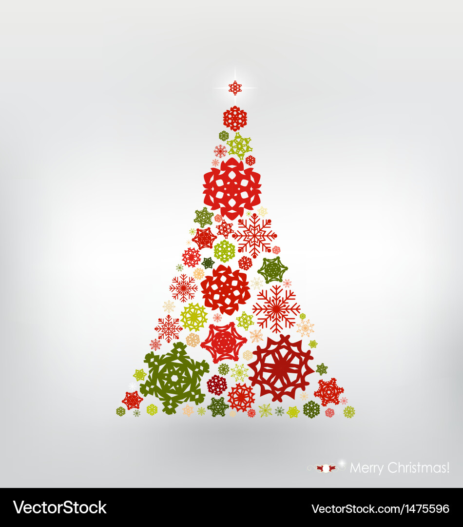 Christmas background with tree Royalty Free Vector Image