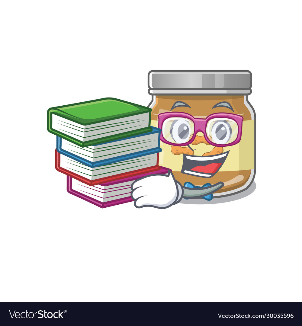 Cool and clever student peanut butter mascot