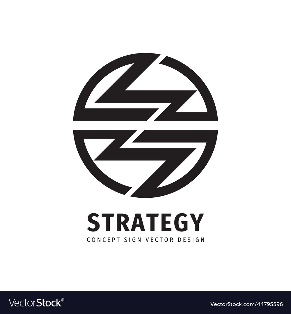 Development business strategy concept logo design
