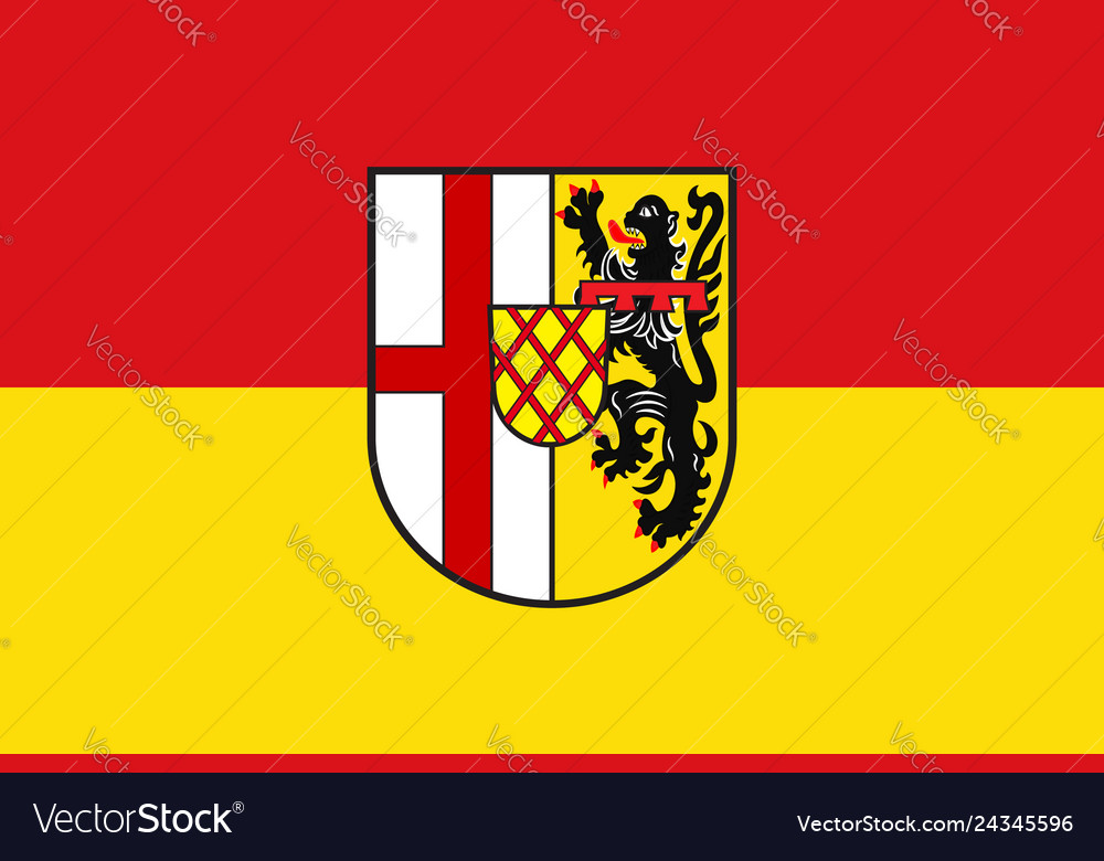 Flag Of Vulkaneifel Rhineland-palatinate Vector Image