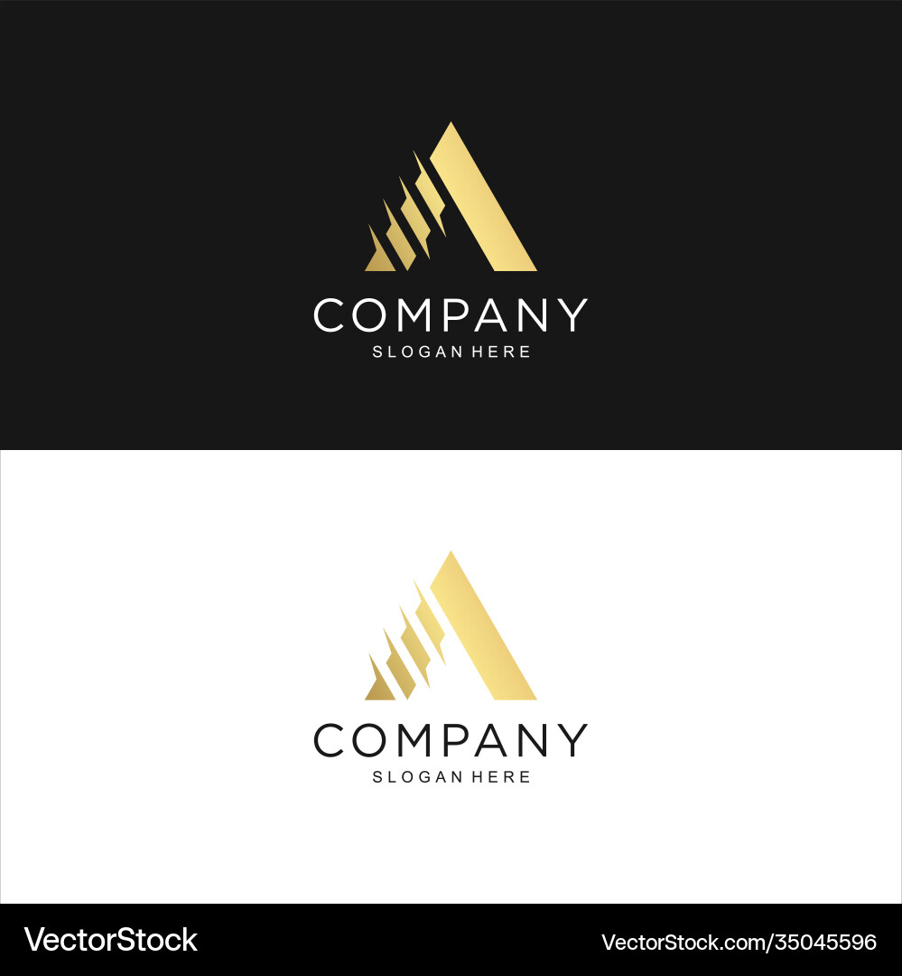 Initial letter a logo design template Royalty Free Vector