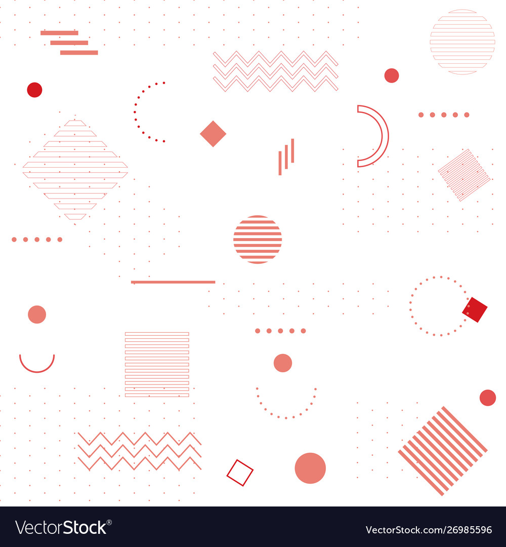 Memphis design geometric shapes patterns