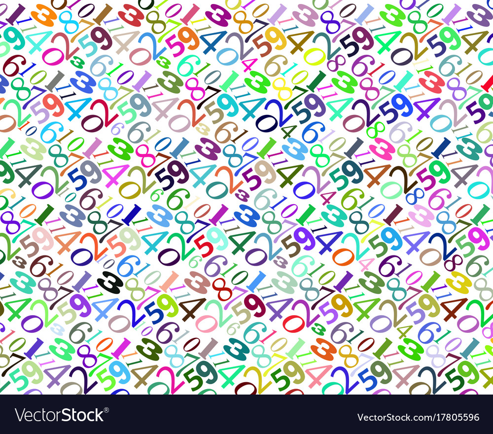 Pattern of different colors numbers