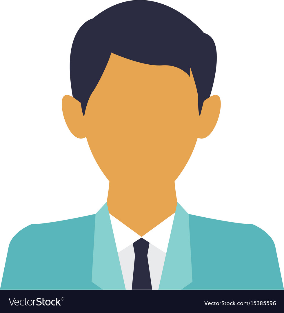 Portrait business man character manager people Vector Image