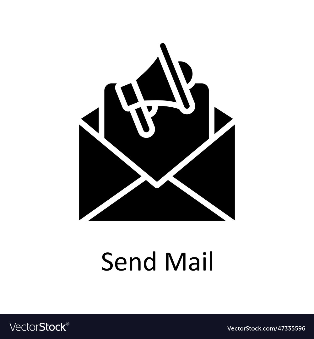 Send mail solid icon design