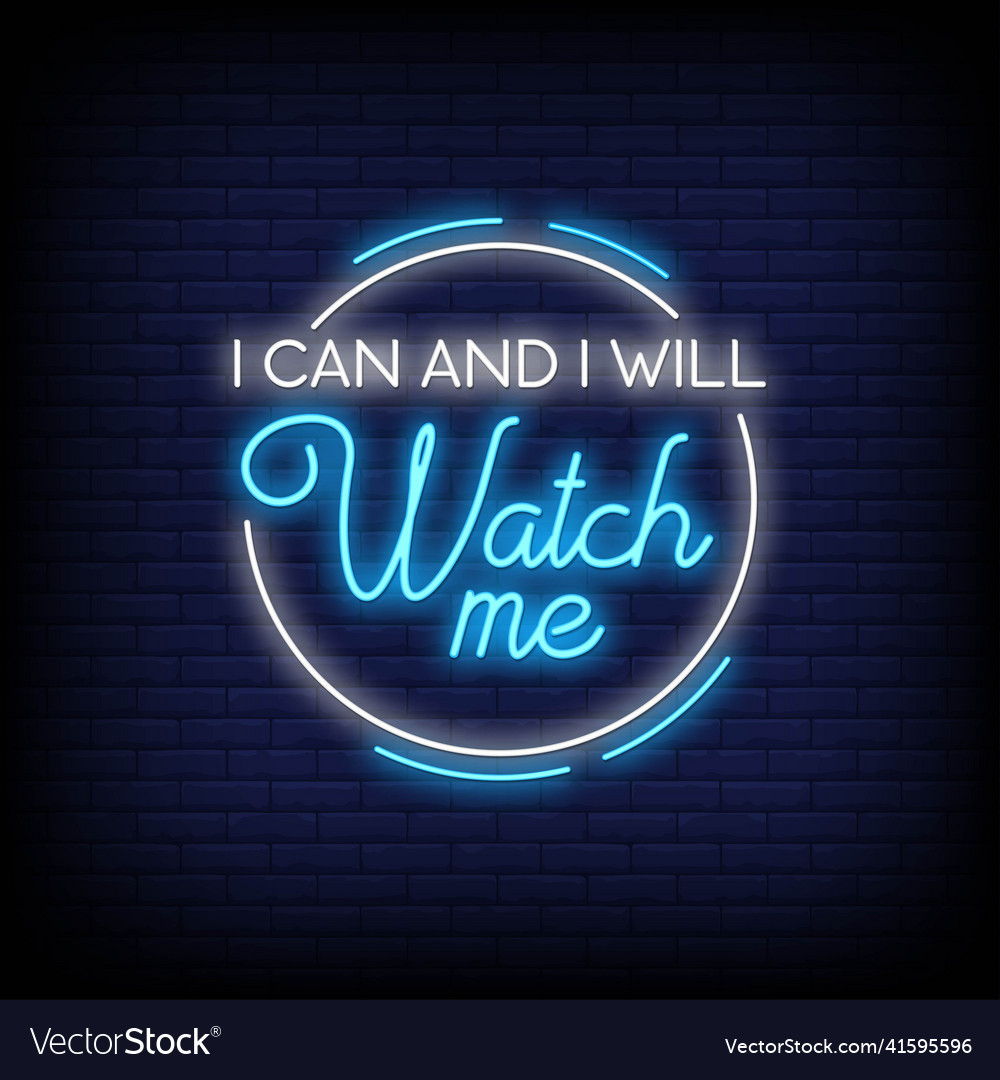 Watch me neon signs style text Royalty Free Vector Image