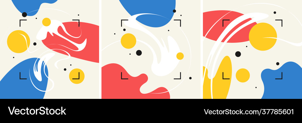 A composition with abstract elements in popular Vector Image