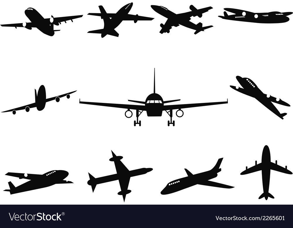 Airplane silhouettes