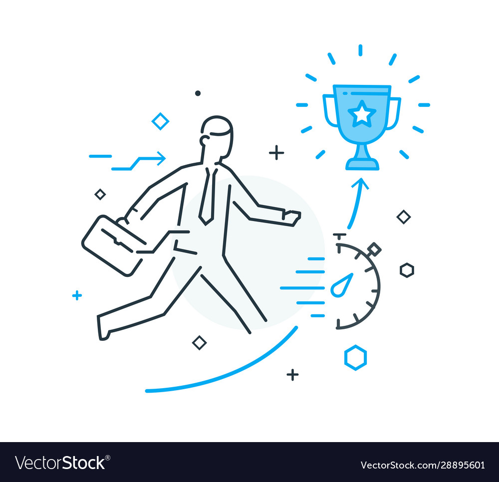 Businessman Reaching for Success