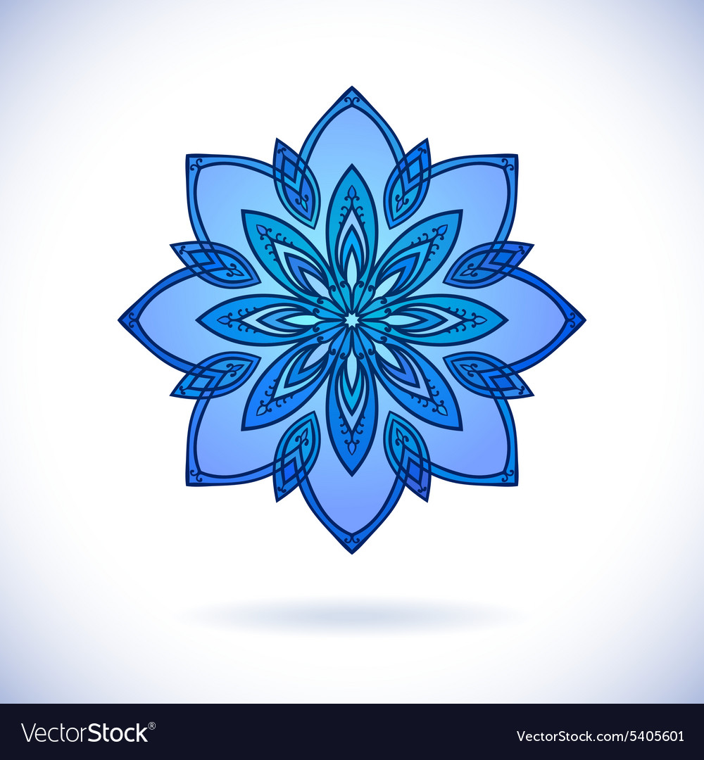 Flower oriental ornament isolated design element