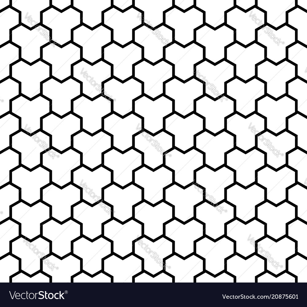 Geometric Polygonal Grid Pattern