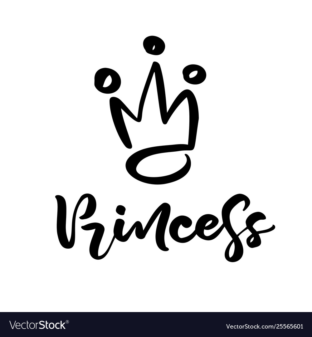 Hand drawn symbol a stylized crown