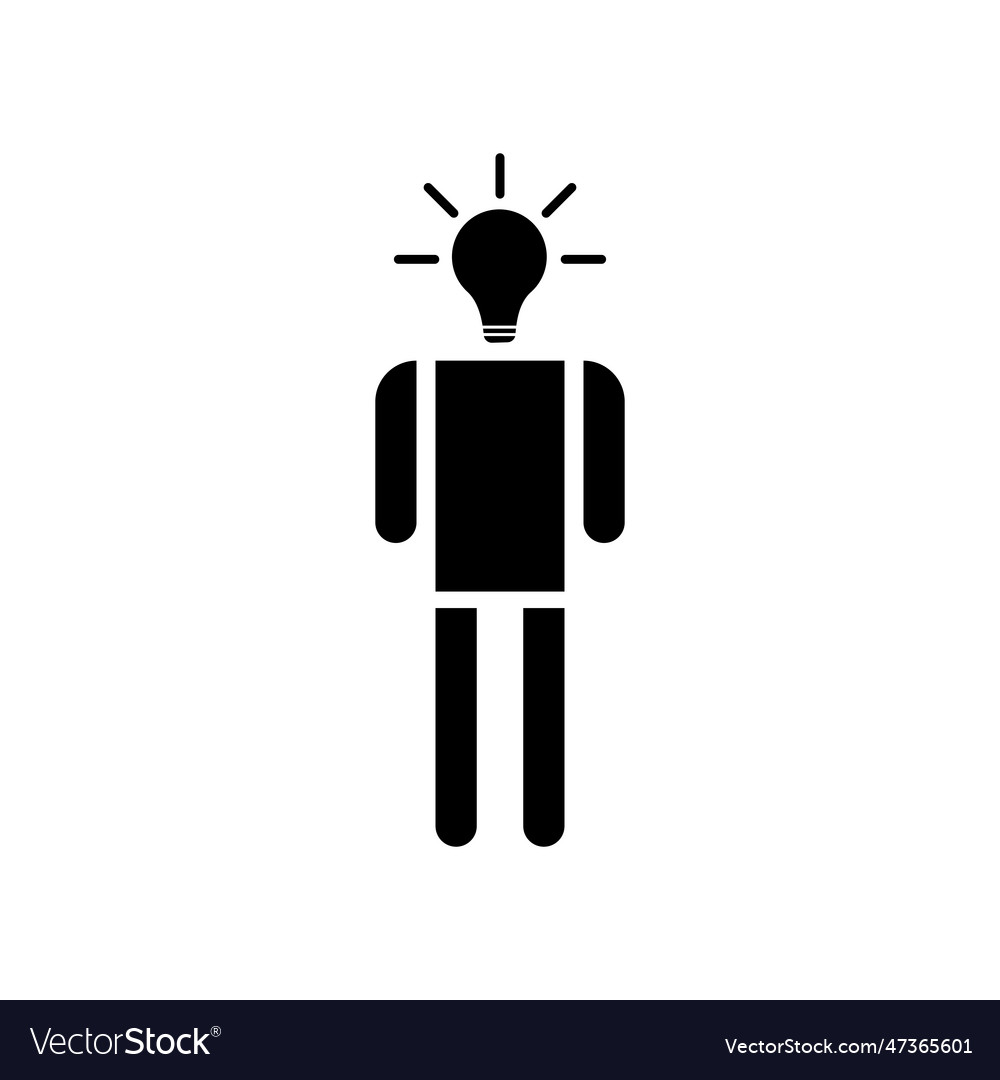 Humanlight design with black and white silhouette Vector Image