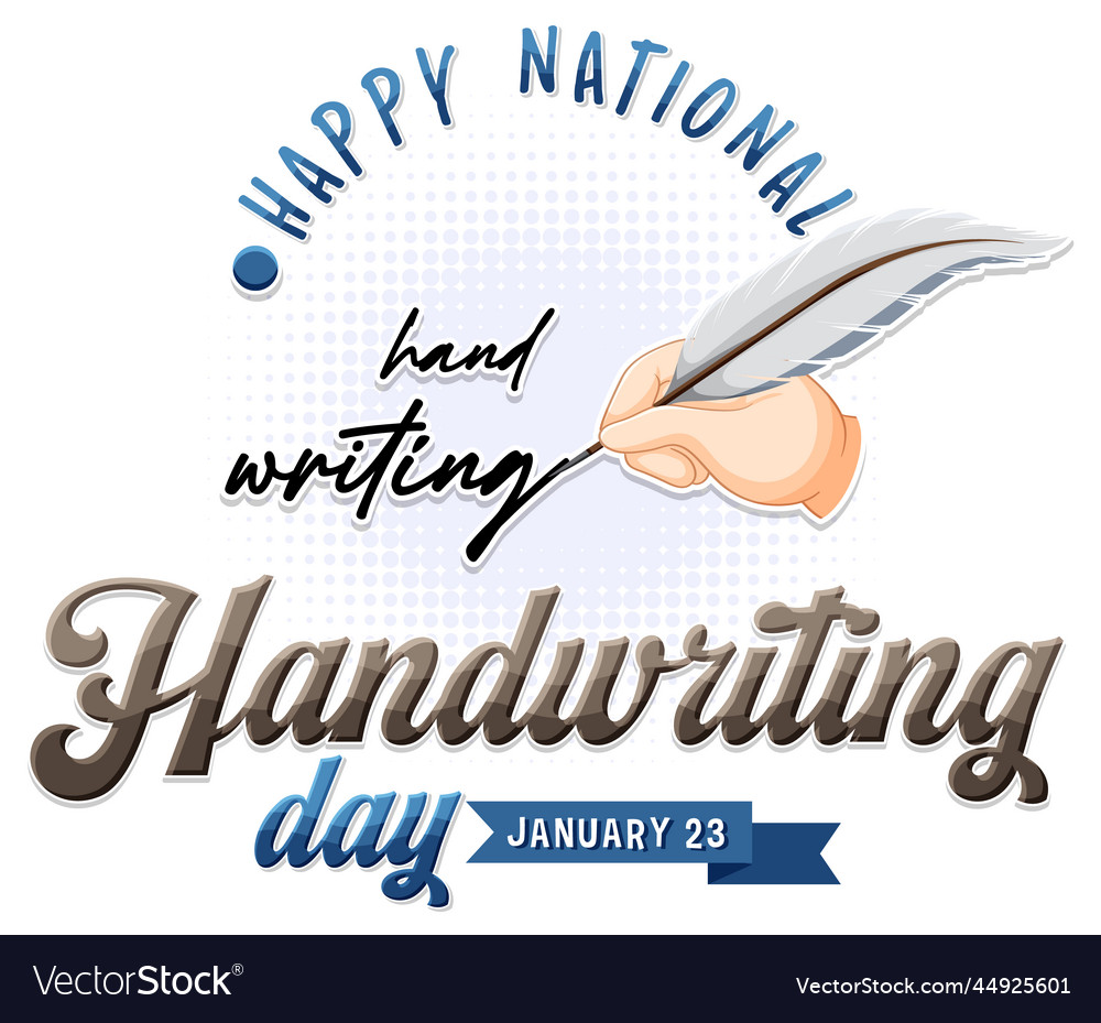 National handwriting day banner design